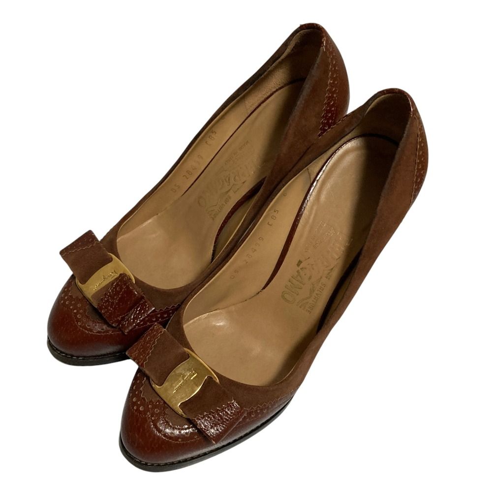 良品 Salvatore Ferragamo サルヴァトーレフェラガモ ウイングチップ 