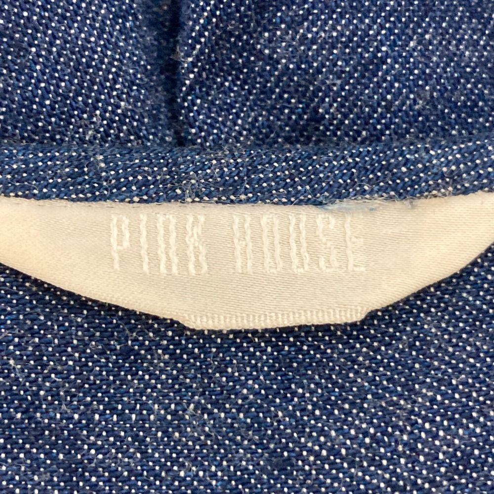 良品 PINK HOUSE ピンクハウス ピコフリル リボン デニムブラウス