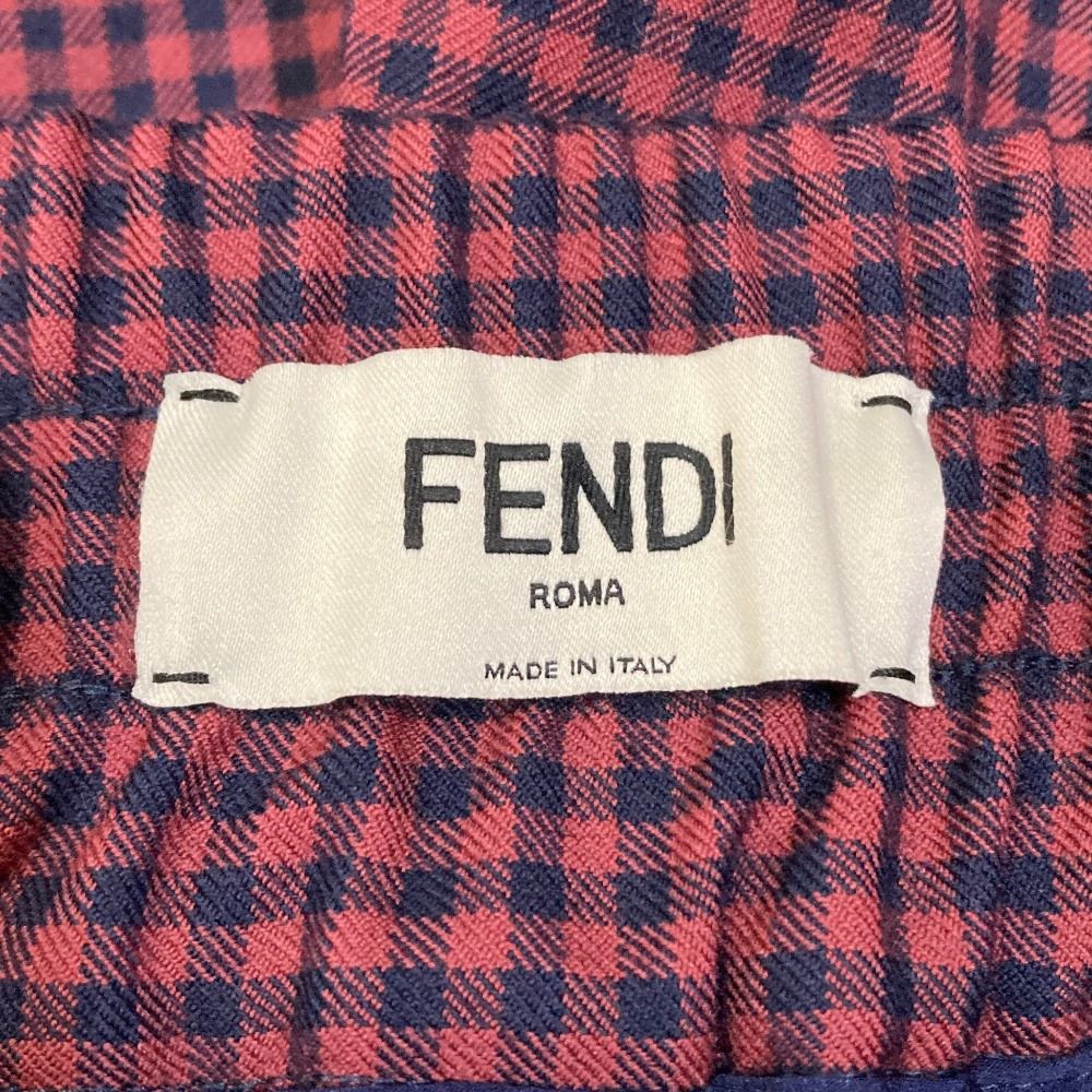 美品 FENDI フェンディ ギンガムチェック イージーショートパンツ