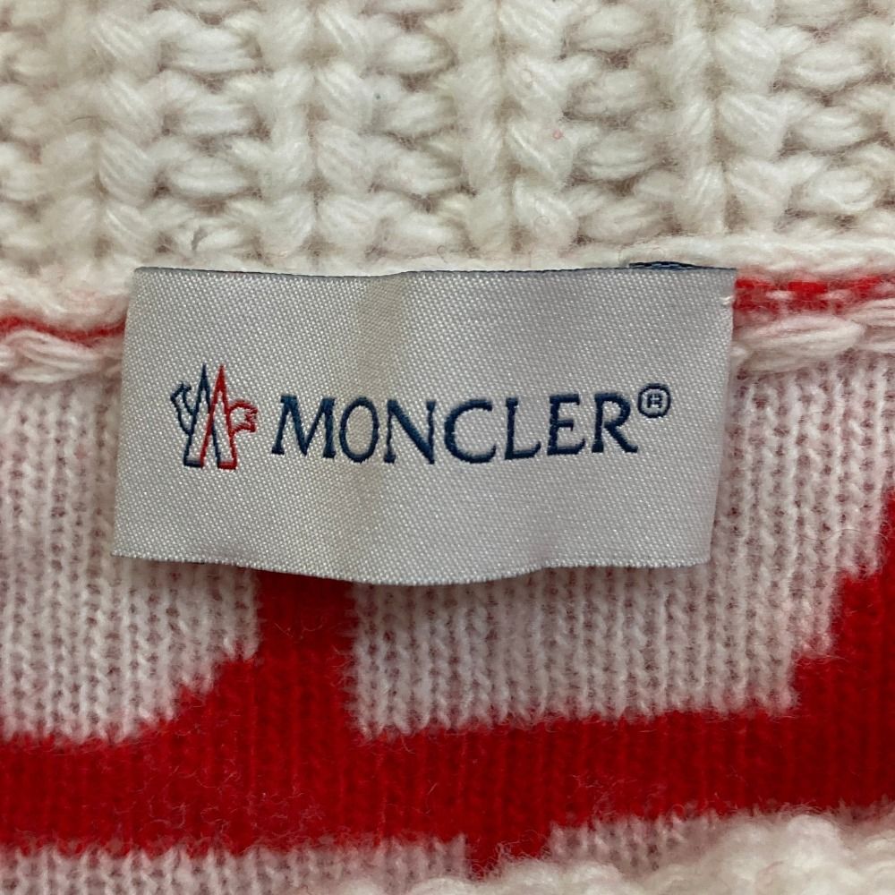 美品 23AW MONCLER モンクレール GIROCOLLO 総柄 ウールニットセーター