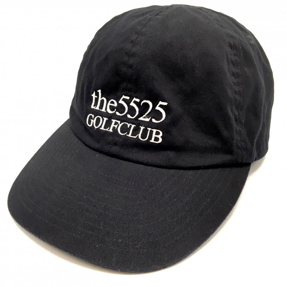 超美品】5525ゴルフ×KIJIMA TAKAYUKI キャップ 黒×白 ロゴ刺しゅう F