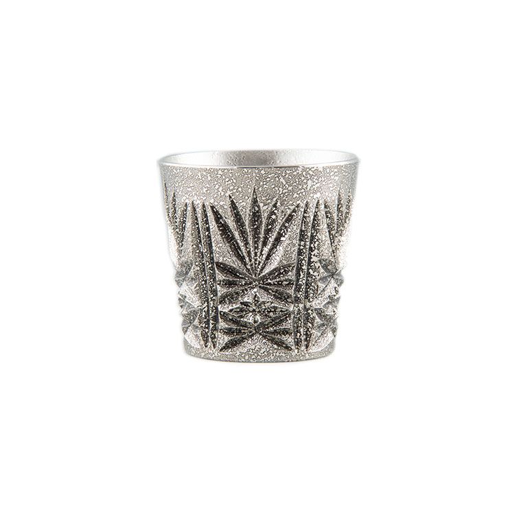 新品 薩摩錫器 錫 切子グラス 120ml イブシ加工 桐箱入り 岩切美巧堂【錫器 錫 タンブラー コップ 酒器 食器 鹿児島県 伝統工芸品 日本製】 黒