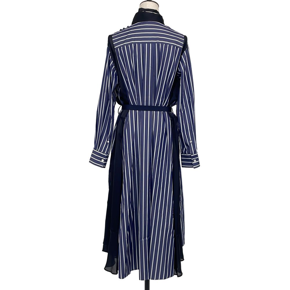 美品 sacai サカイ コットンサテン2wayワンピース 20-05317 サイズ2 