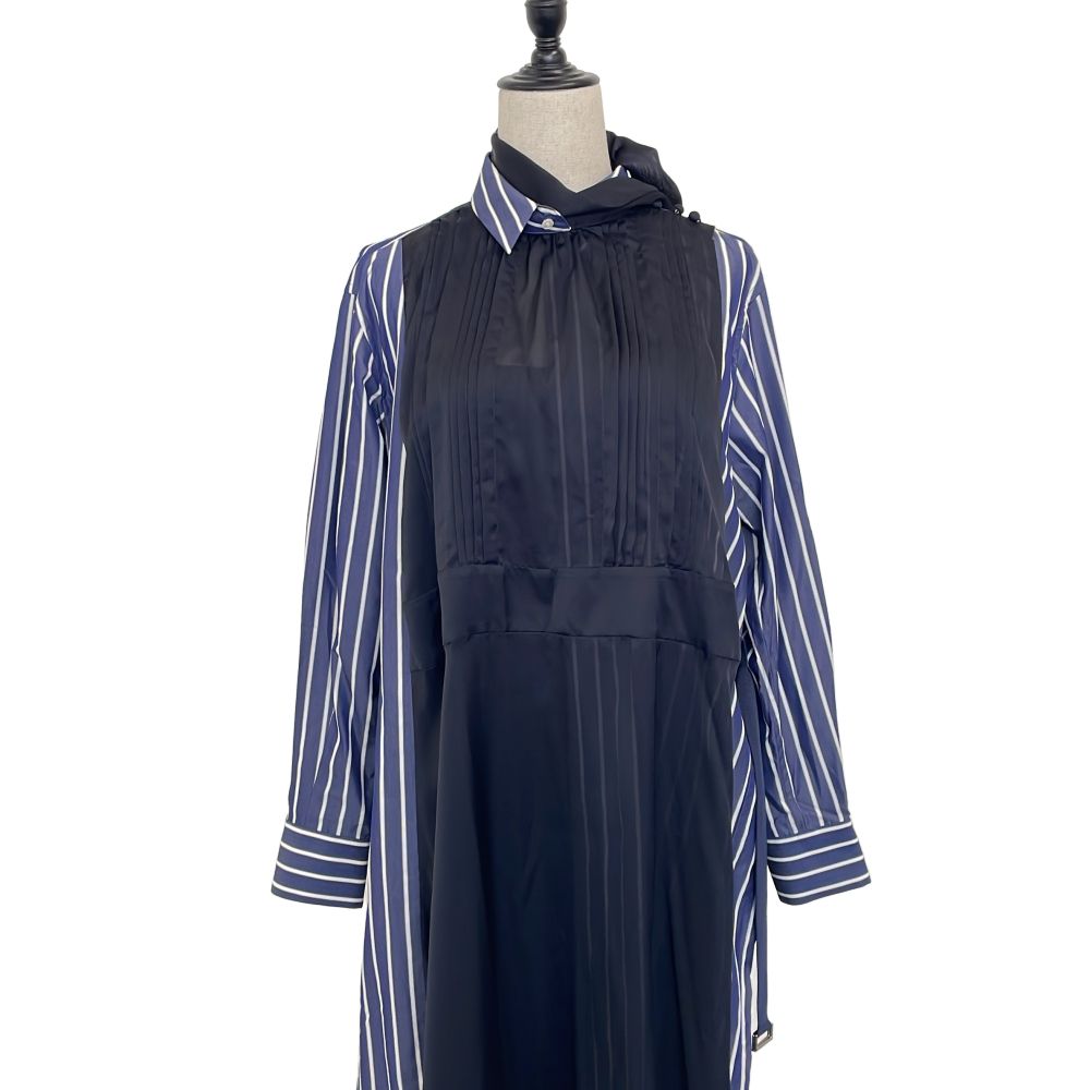 美品 sacai サカイ コットンサテン2wayワンピース 20-05317 サイズ2