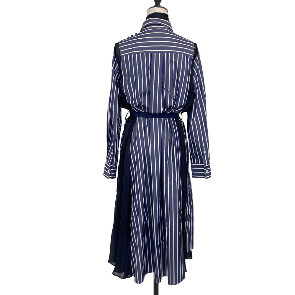 美品 sacai サカイ コットンサテン2wayワンピース 20-05317 サイズ2