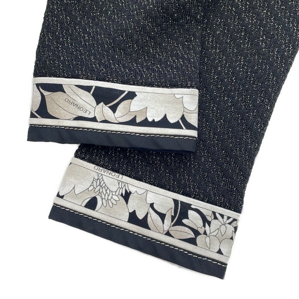 美品 LEONARD FASHION レオナールファッション フラワープリントトリム