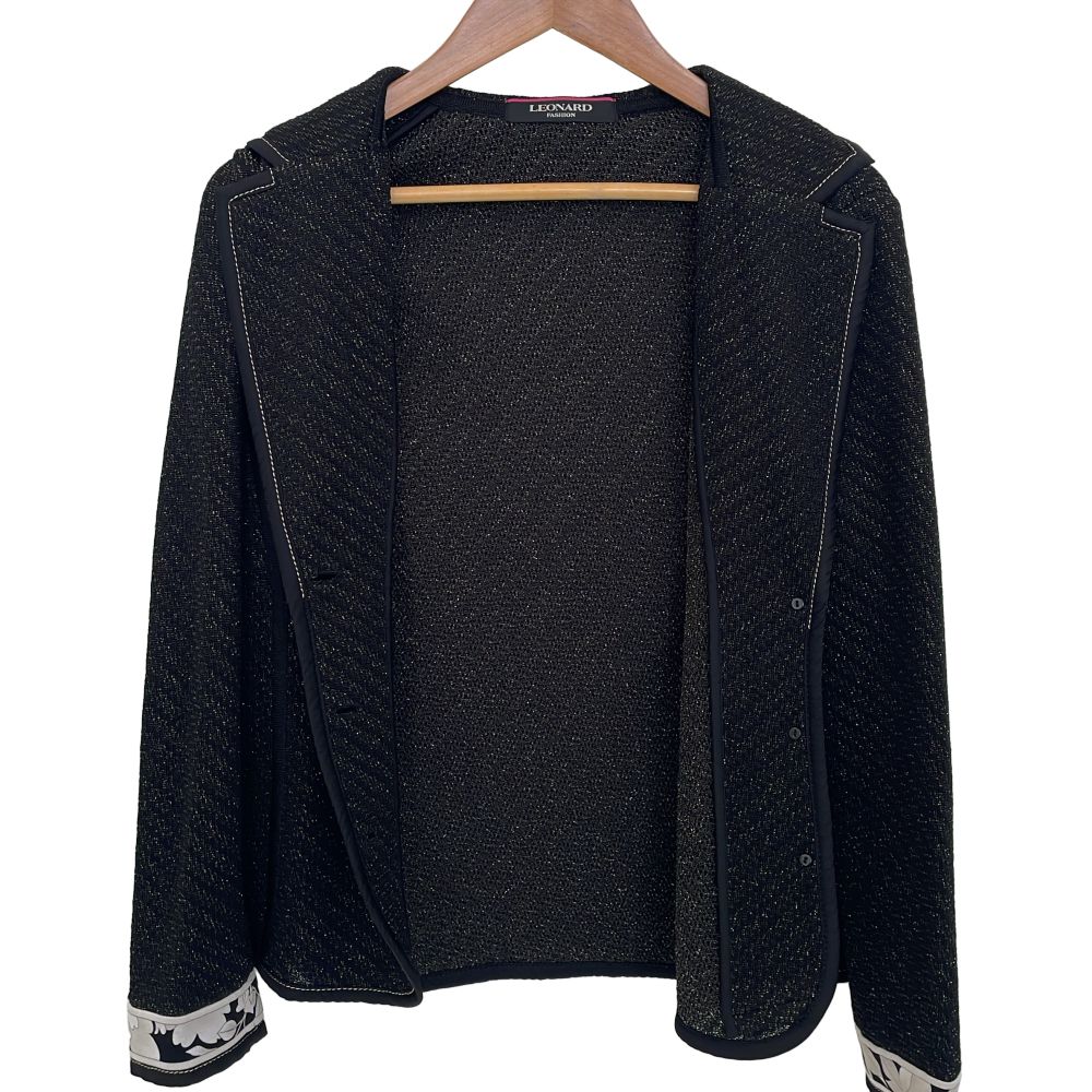 美品 LEONARD FASHION レオナールファッション フラワープリントトリム