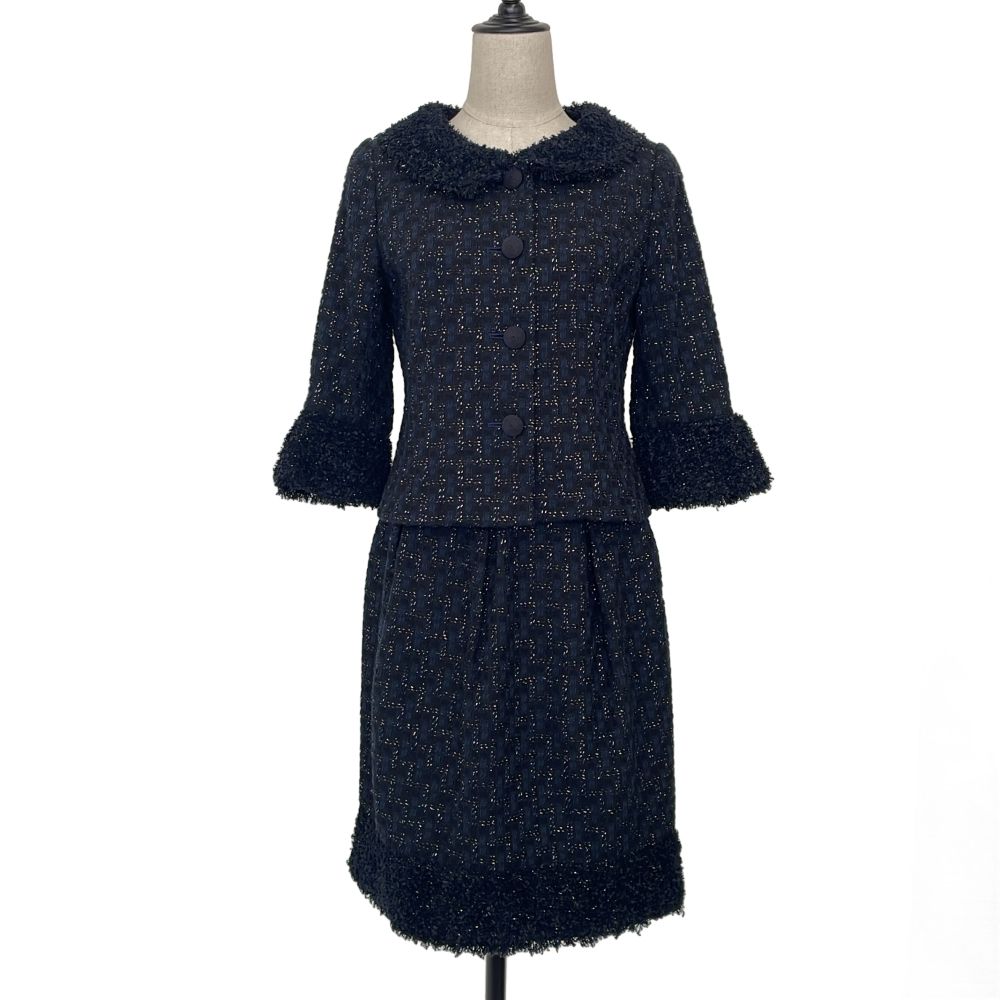 美品 Rene ルネ ツイード ジャケット スカート セットアップ 36
