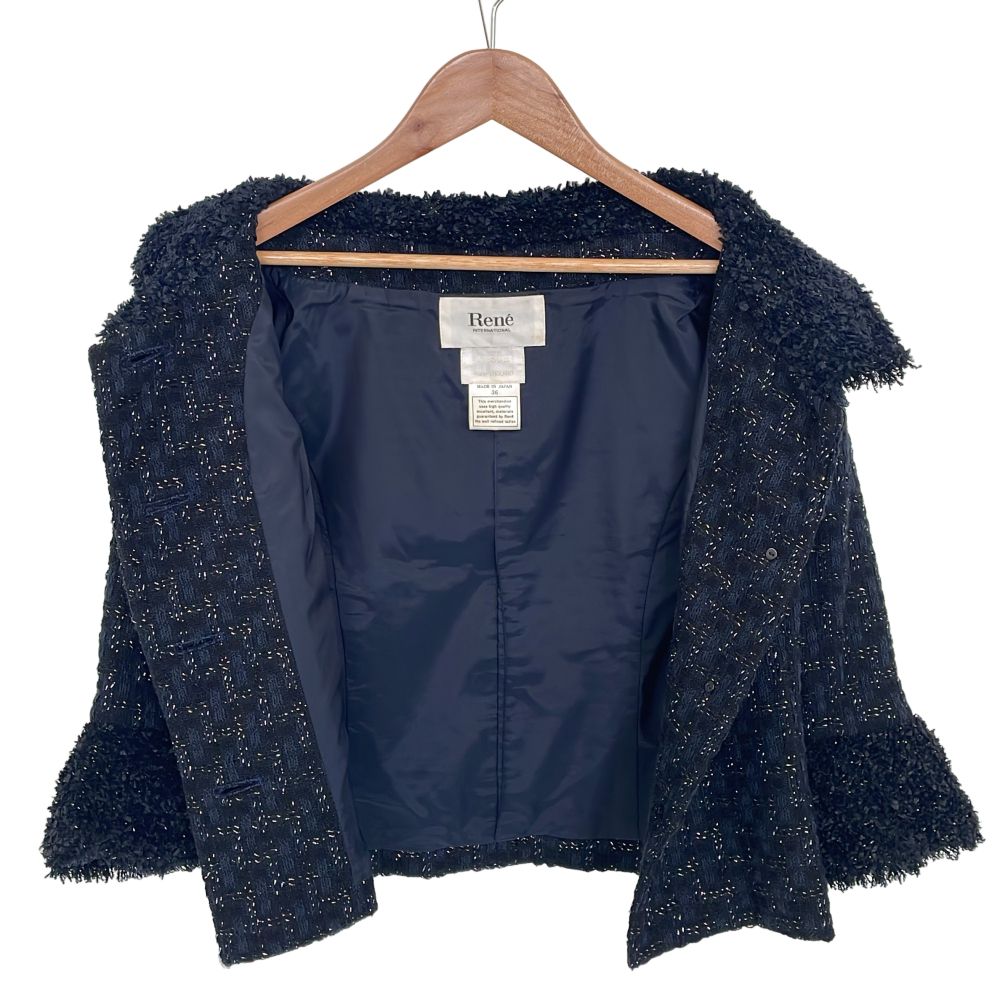 美品 Rene ルネ ツイード ジャケット スカート セットアップ 36