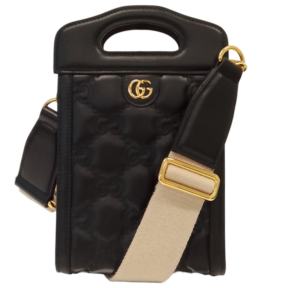新品同様 GUCCI グッチ GGマトラッセ ミニ トップハンドルバッグ