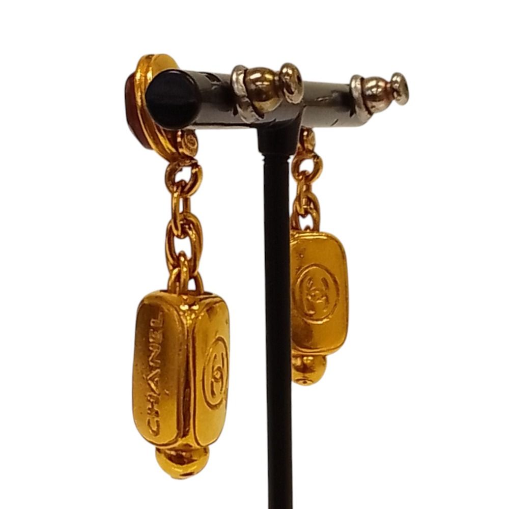 良品 99A CHANEL シャネル ヴィンテージ グリポア スイングピアス GP