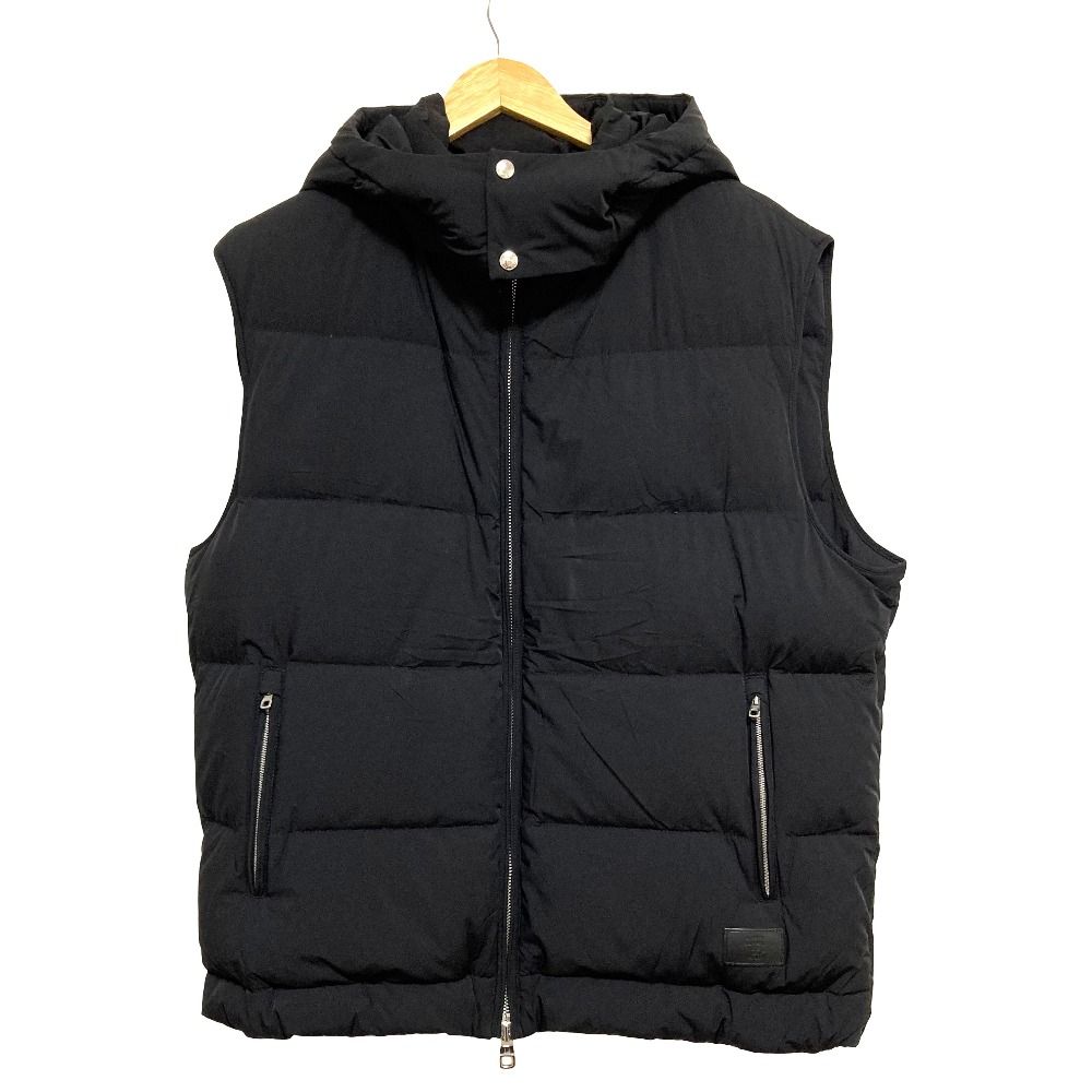 美品 dunhill ダンヒル フーデッド ダウンベスト サイズXL ブラック メンズ 古着 中古 USED