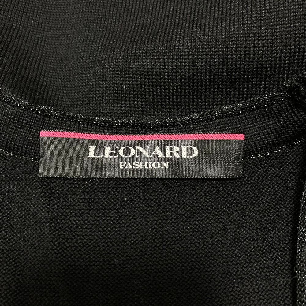 美品 LEONARD FASHION レオナールファッション ラメ糸 ロングニット
