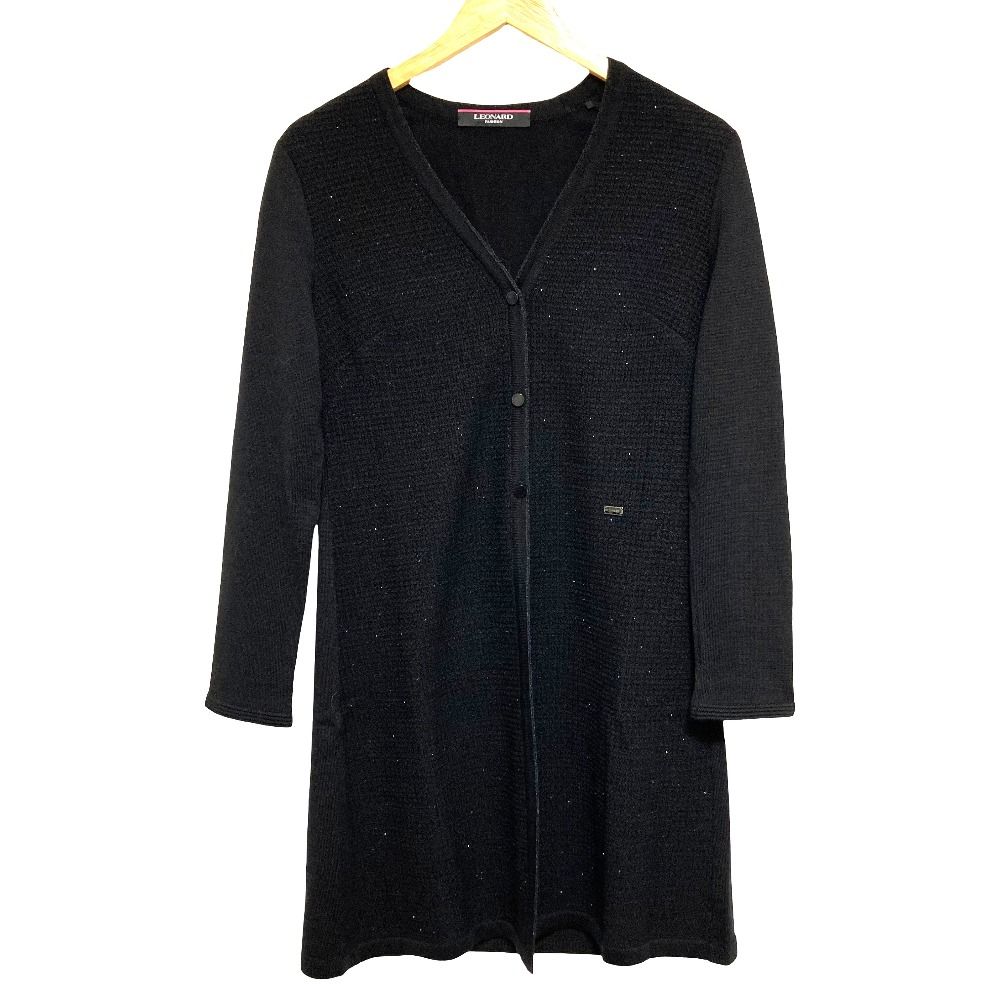 美品 LEONARD FASHION レオナールファッション ラメ糸 ロングニット