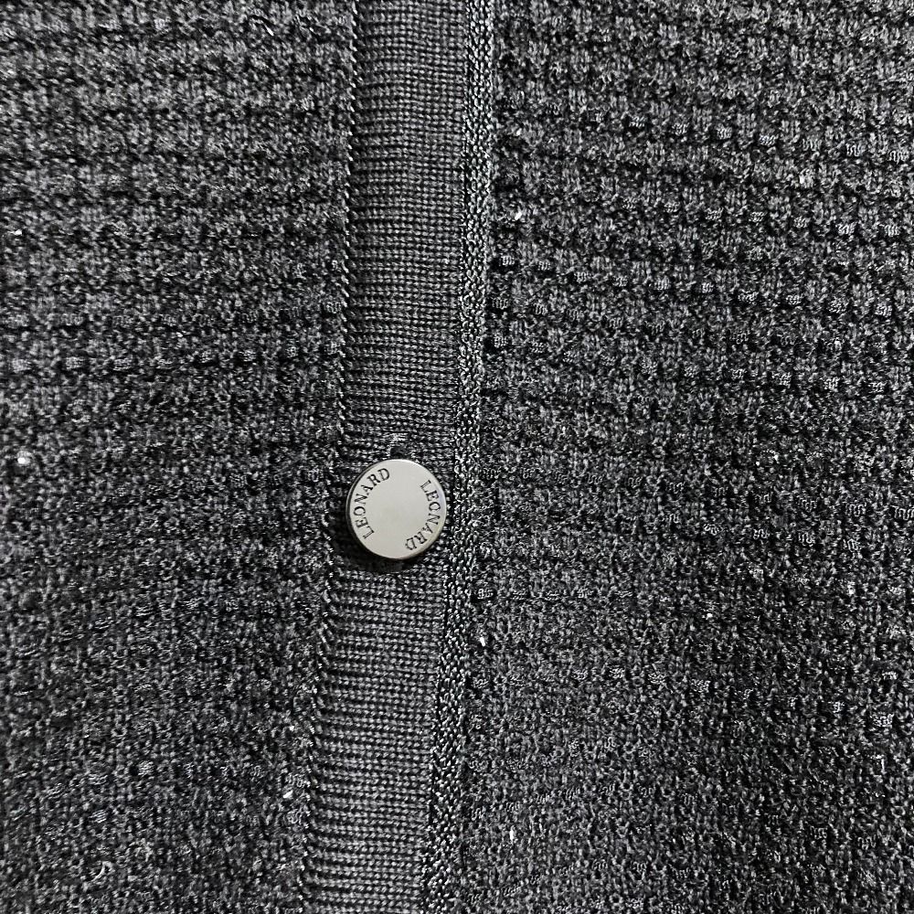 美品 LEONARD FASHION レオナールファッション ラメ糸 ロングニット