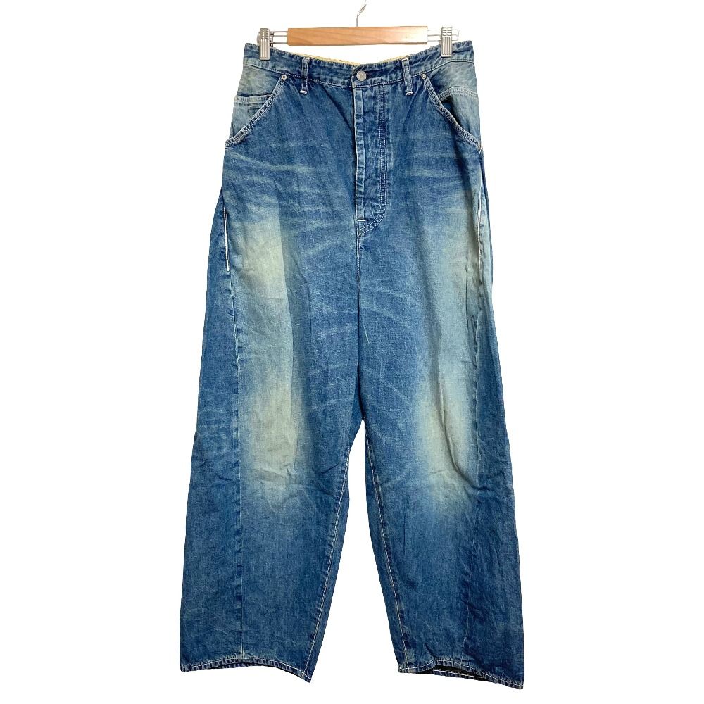 美品 mina perhonen ミナペルホネン every day ウォッシュド ジーンズ dn4594 サイズ38 インディゴブルー レディース 古着 中古 USED