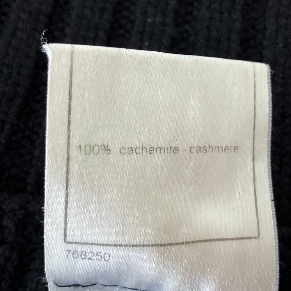 良品 06A CHANEL シャネル カシミヤ100％ ココマーク ワイドリブニット