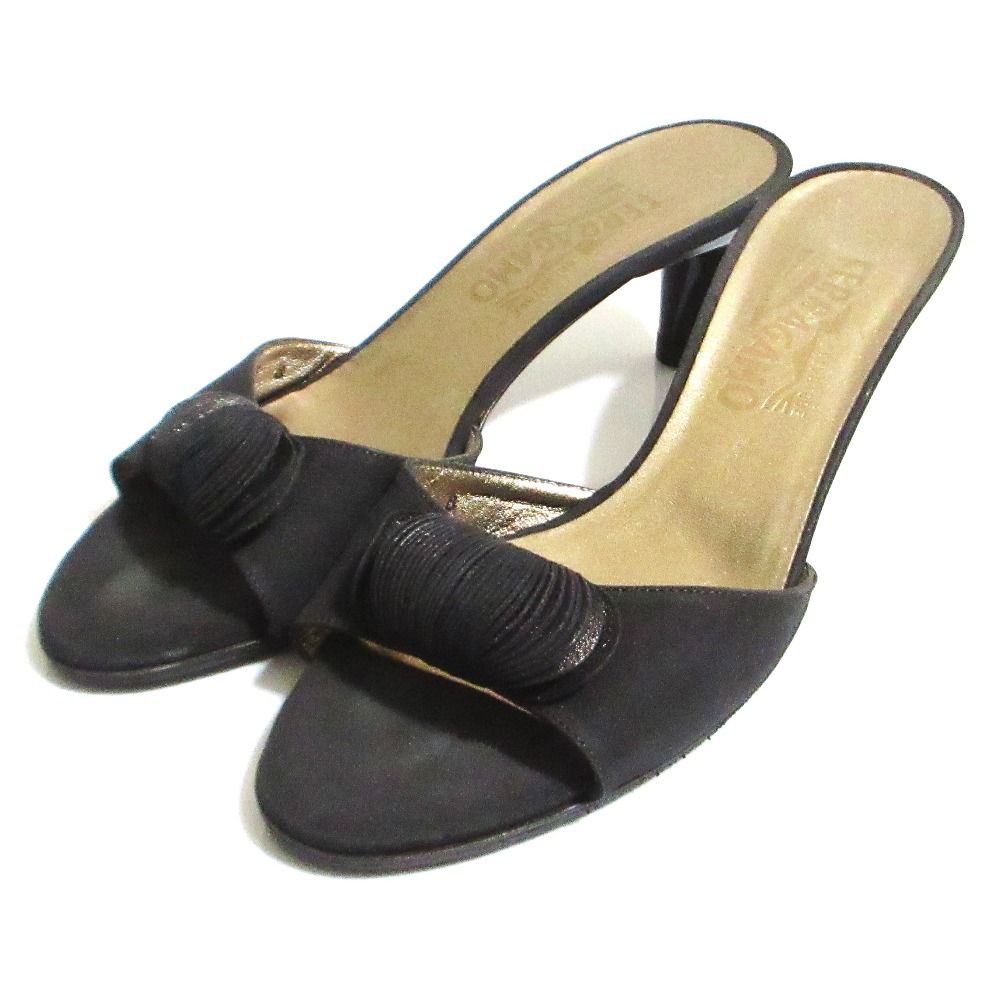 新品SalvatoreFerragamoミュールsize95 26-26.5cm 良品 Salvatore Ferragamo フェラガモ レザー ミュール サイズ6.5 約