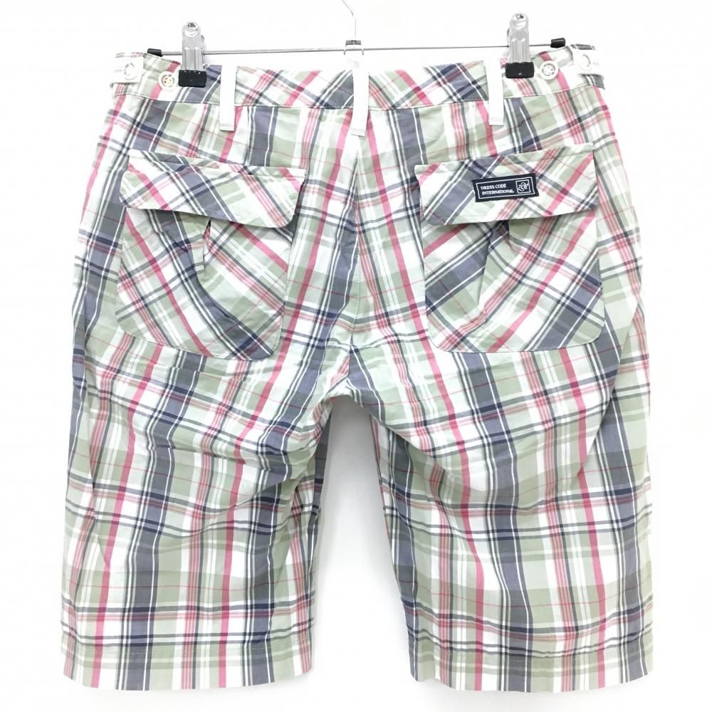 美品】ゾーイ ハーフパンツ スモーキーグリーン×ピンク系×白 チェック