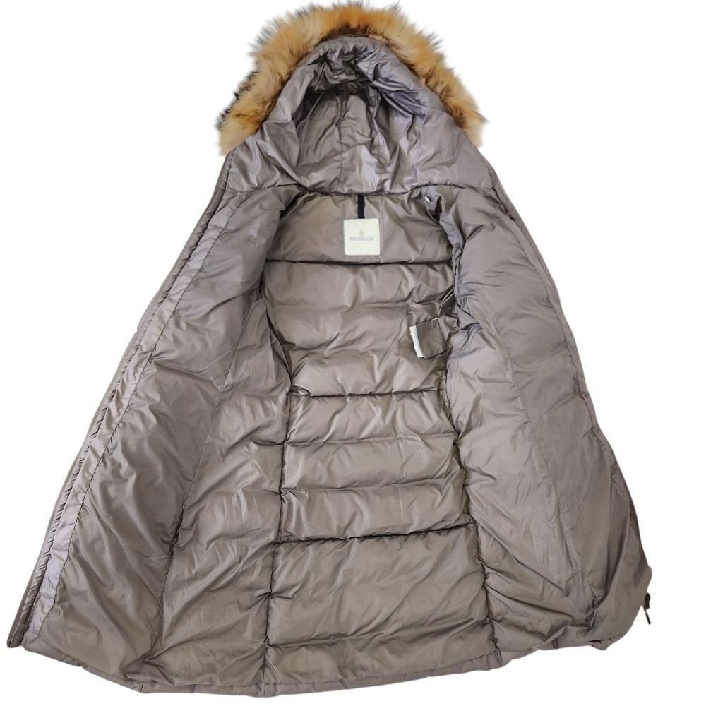 MONCLER モンクレール NANTESFUR ベルテッド ダウンコート 0 グレー