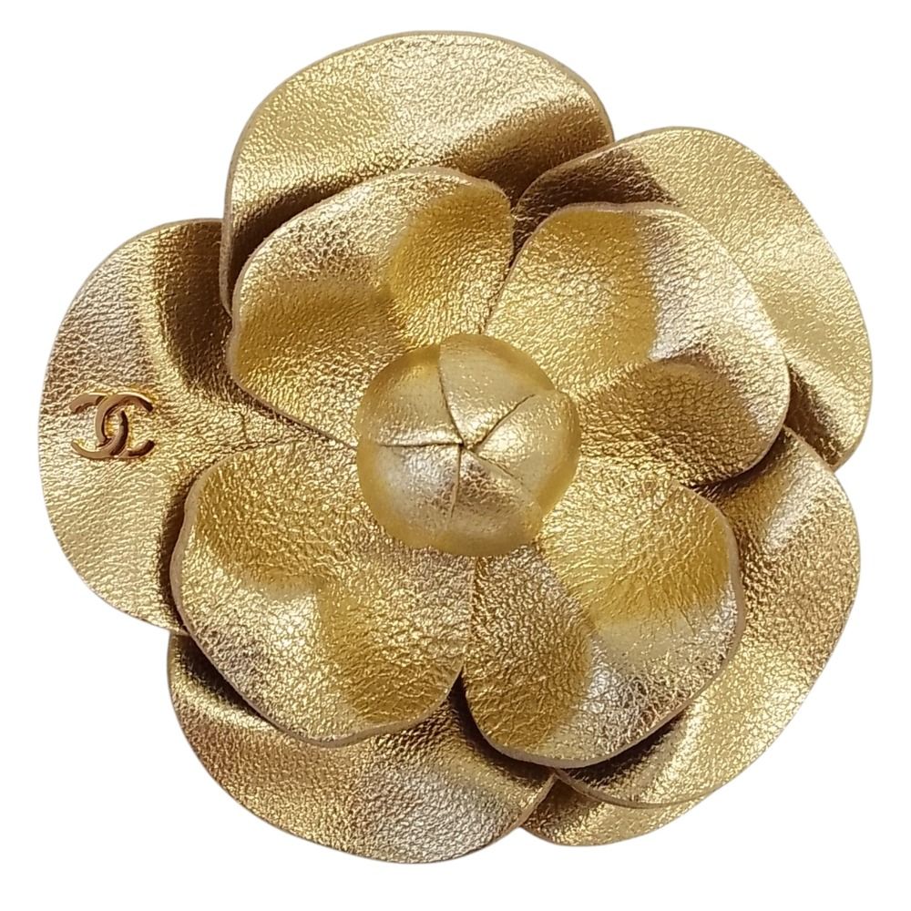 美品 B17P CHANEL シャネル ココマーク レザー カメリアコサージュ