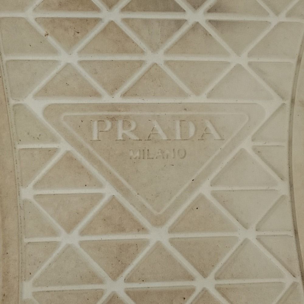 良品 PRADA プラダ ローカット ポインテッドトゥ キャンバススニーカー