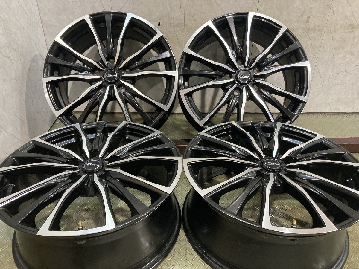 HOT STUFF Chronus CH-110 ホットスタッフ クロノス 17インチ 4本 7J5HPCD114.3+55 ブラポリ オッデセイ ヴェゼル レヴォーグ等　(MHD659)