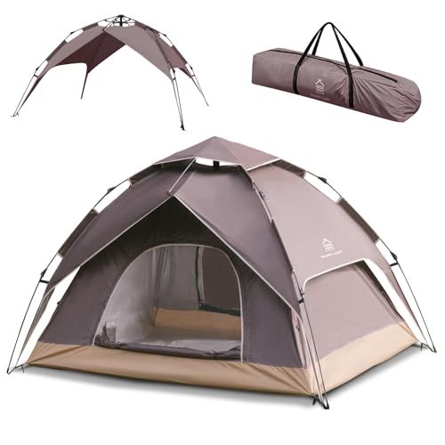 【ＣＯＭＦＯＲＴ ＺＯＮＥ】 テント ワンタッチテント 3人 4人用 二重層 フルクローズ 簡単設営 折りたたみ テント ワンタッチ UV加工 防水 軽量 収納袋付き 持ち運び便利 簡易テント ソロキャンプ 公園 運動会 釣り 防災 アウトドア キャンプ テン