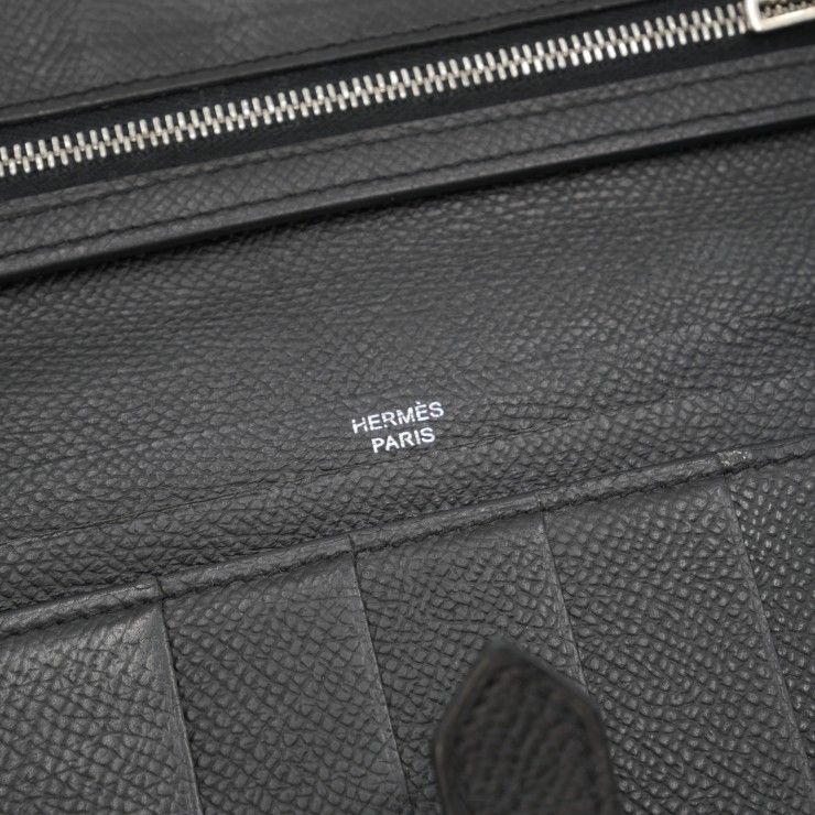 HERMES（エルメス）ベアン スフレ 長財布 ロングウォレット ブラック