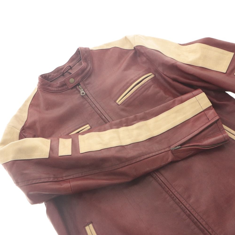□ COMME CA DU MODE MEN レザージャケット 長袖 アウター 革 ジップ