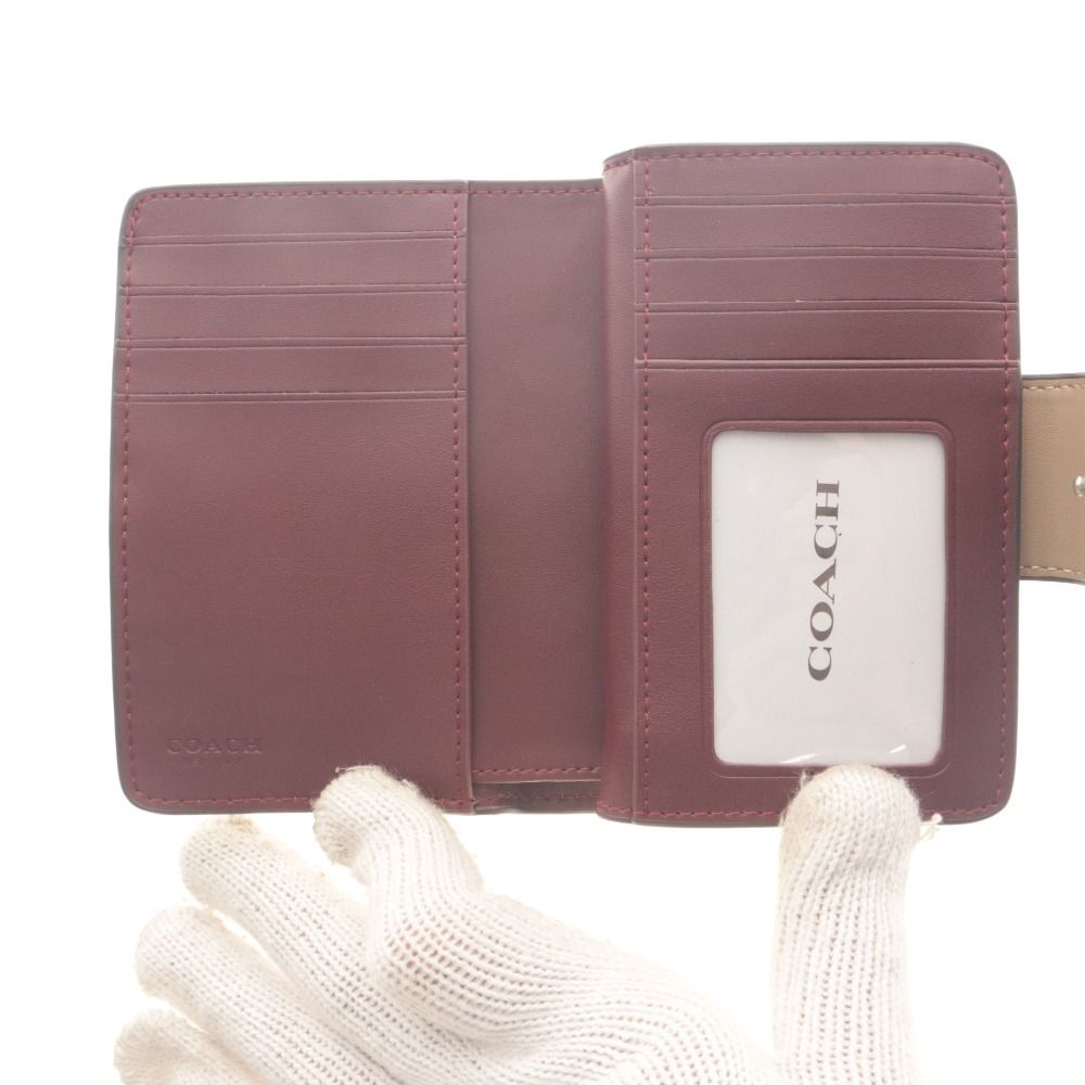 □ COACH コーチ 二つ折り財布 ミディアム コーナー ジップ ウォレット