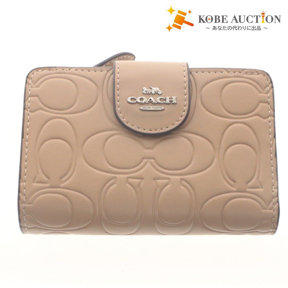 新品 COACH CM241 二つ折り財布 □ COACH コーチ 二つ折り財布 ミディアム コーナー ジップ ウォレット