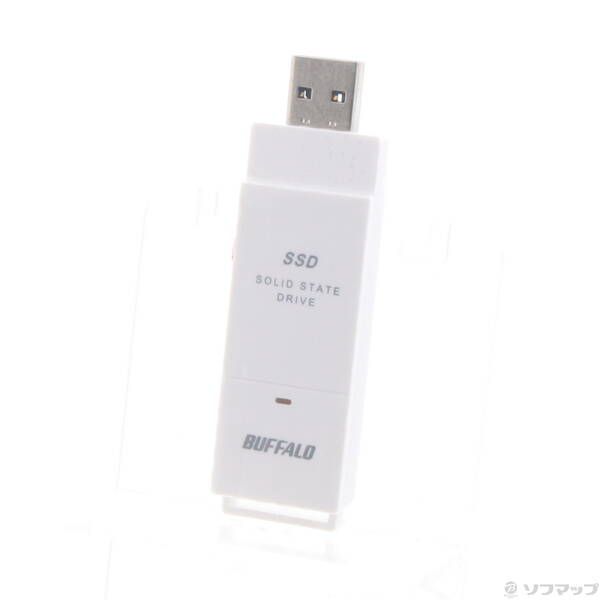 BUFFALO 1TB 外付けSSD 中古 ホワイト- メルカリ