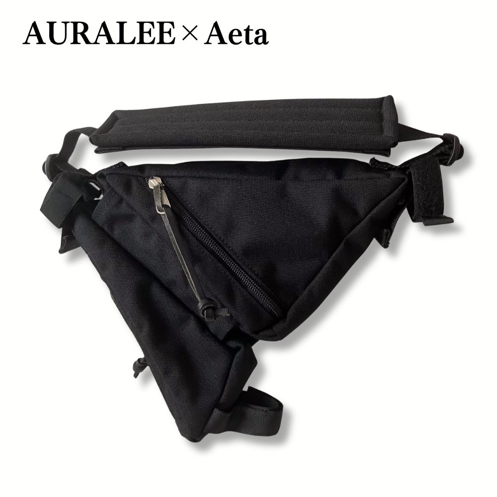 AURALEE × Aeta ナイロン サドルバッグ ブラック コラボ メンズ NYLON SADDLE BAG MADE BY Aeta a