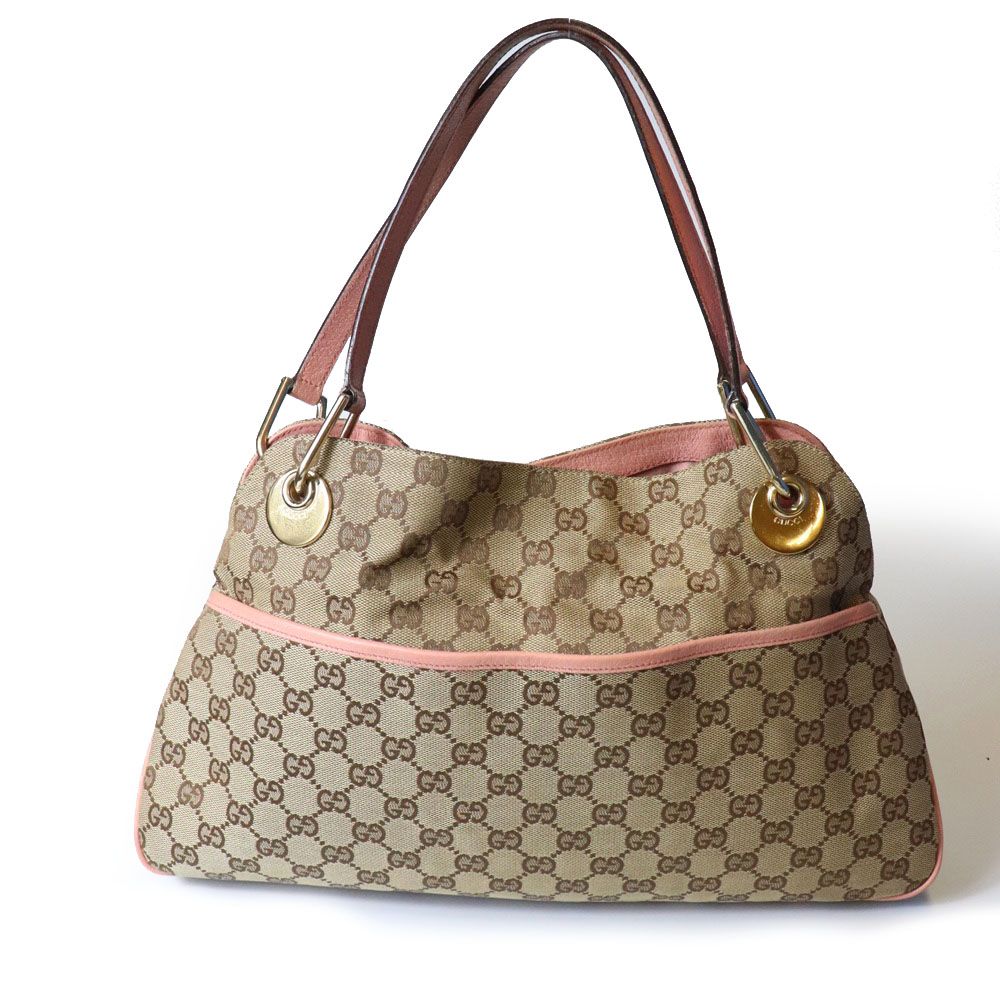 GUCCI グッチ 121023 GGキャンバス トートバッグ ベージュ ピンク レディース 36,075円