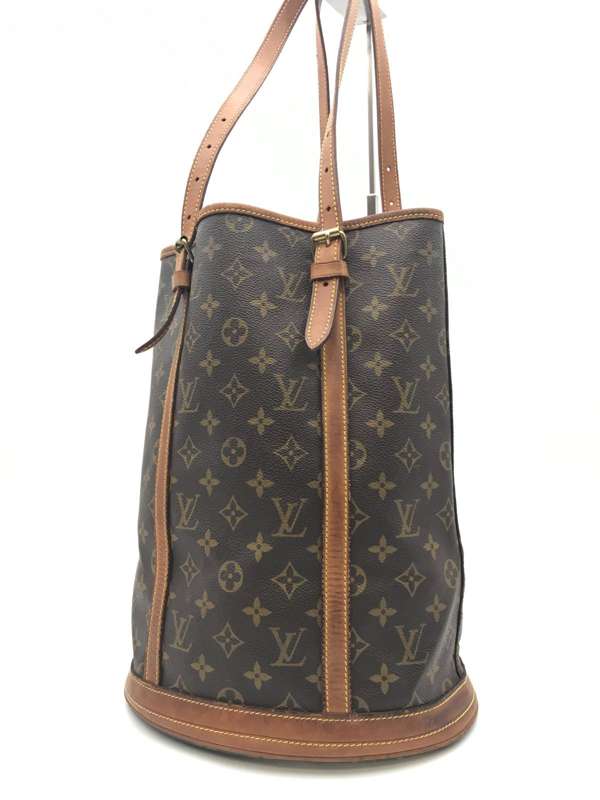 【希少】LOUIS VUITTON　ルイヴィトン　ショルダーバッグ　バケツ型　筒型　肩掛け　モノグラム　2595