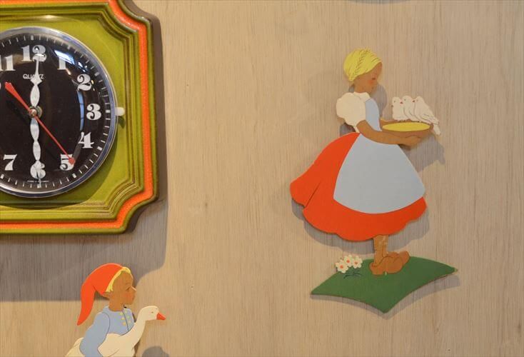 送料無料】西ドイツ製 Mertens kunst かわいい女の子の 木製 壁掛け