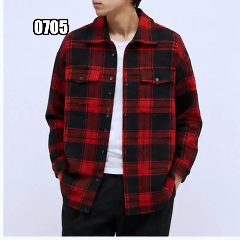 2XL オフホワイト 14aw アロー ウール フランネル CHECK シャツ レッド