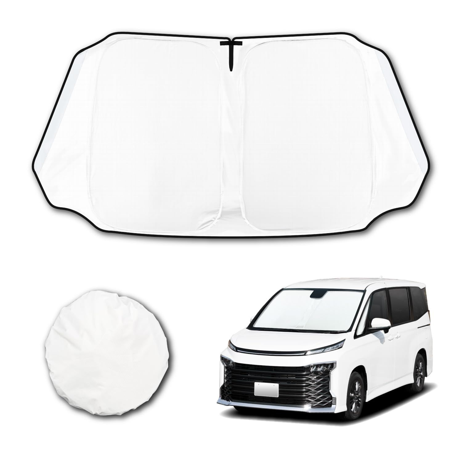 セイワ(SEIWA) 高遮熱 サンシェード 車種専用 トヨタ ヴォクシー ノア (90系) 専用 放射冷却素材 ラディクール 生地使用 ポップアップ サンシェード IMP377 フロント用 取り付け簡単 日よけ UVカット率100%以上 遮光 30c57511