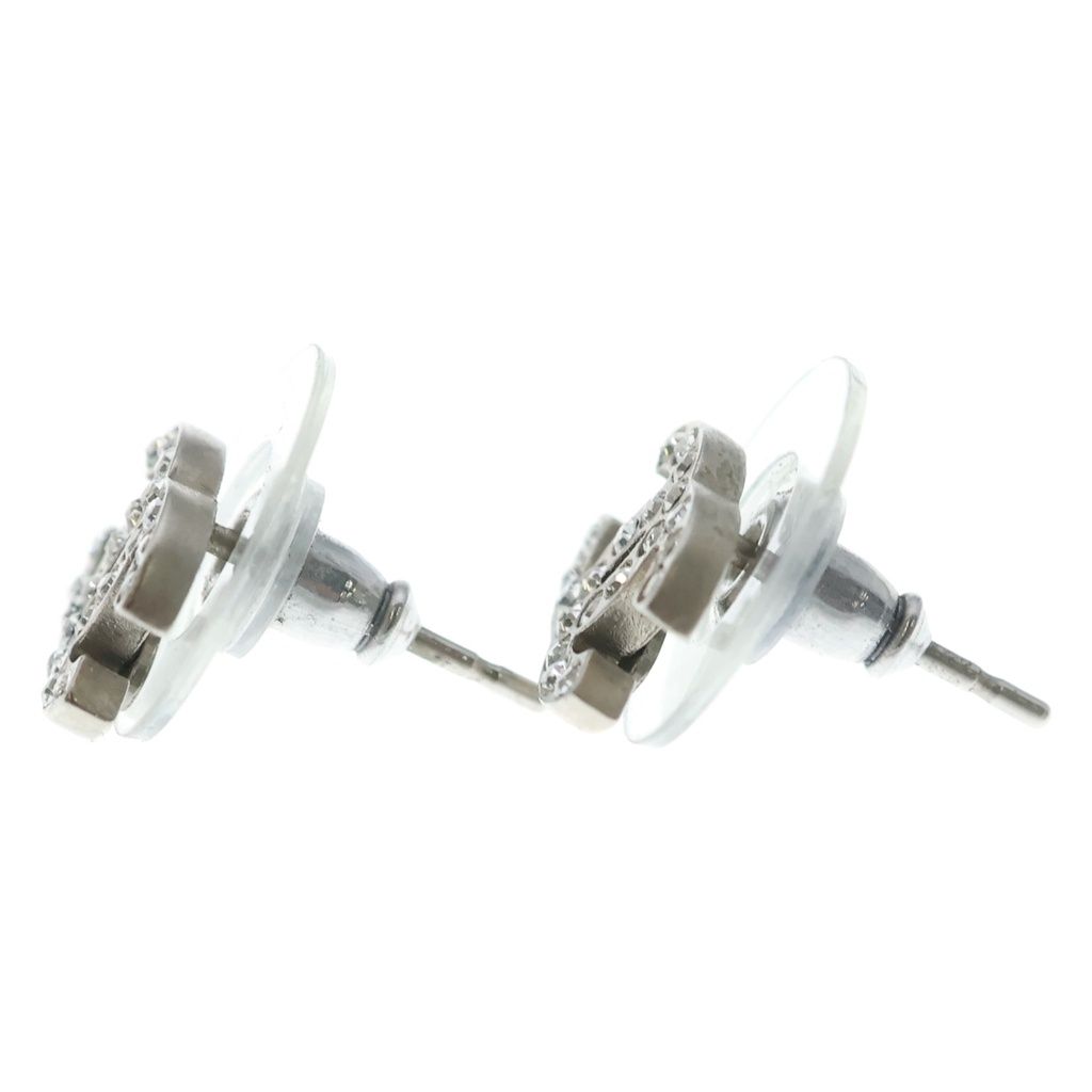 CHANEL (シャネル) ココマーク ラインストーン ピアス A12V シルバー