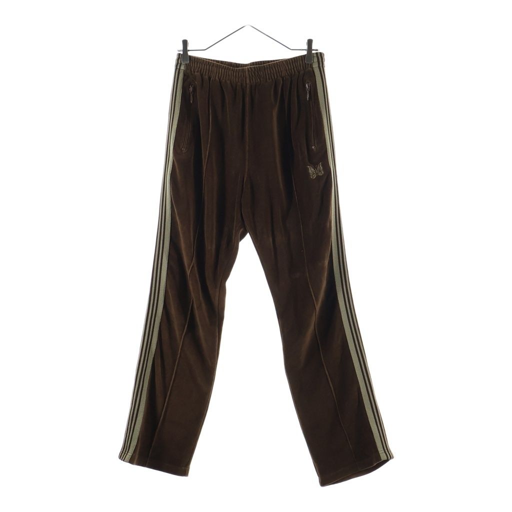 Needles (ニードルス) 22AW NARROW TRACK PANT LQ236 ベロアトラック パンツ ブラウン
