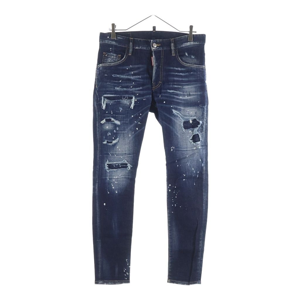 DSQUARED2 (ディースクエアード) SUPER TWINKY JEAN スーパートゥインキー スキニーデニムパンツ インディゴ S74LB1192 S30789