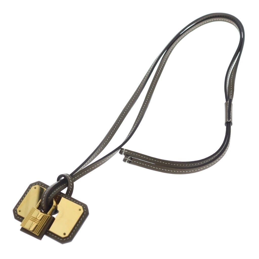 HERMES (エルメス) オーケリーGM ネックレス ゴールド金具 エトゥープ