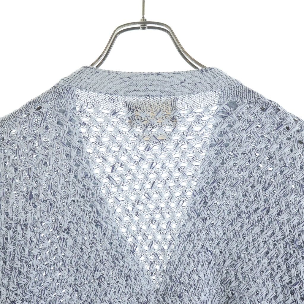 YOKE (ヨーク) 23SS MESH CARDIGAN メッシュ カーディガン ブルー