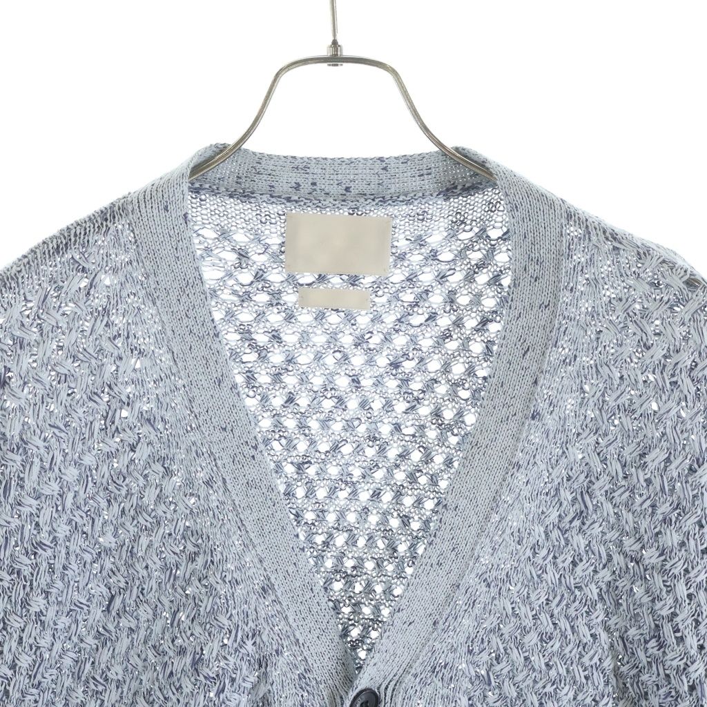 YOKE (ヨーク) 23SS MESH CARDIGAN メッシュ カーディガン ブルー