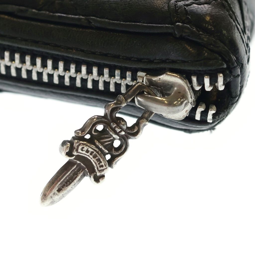 CHROME HEARTS (クロムハーツ) REC F ZIP QUILTED WALLET セメタリー