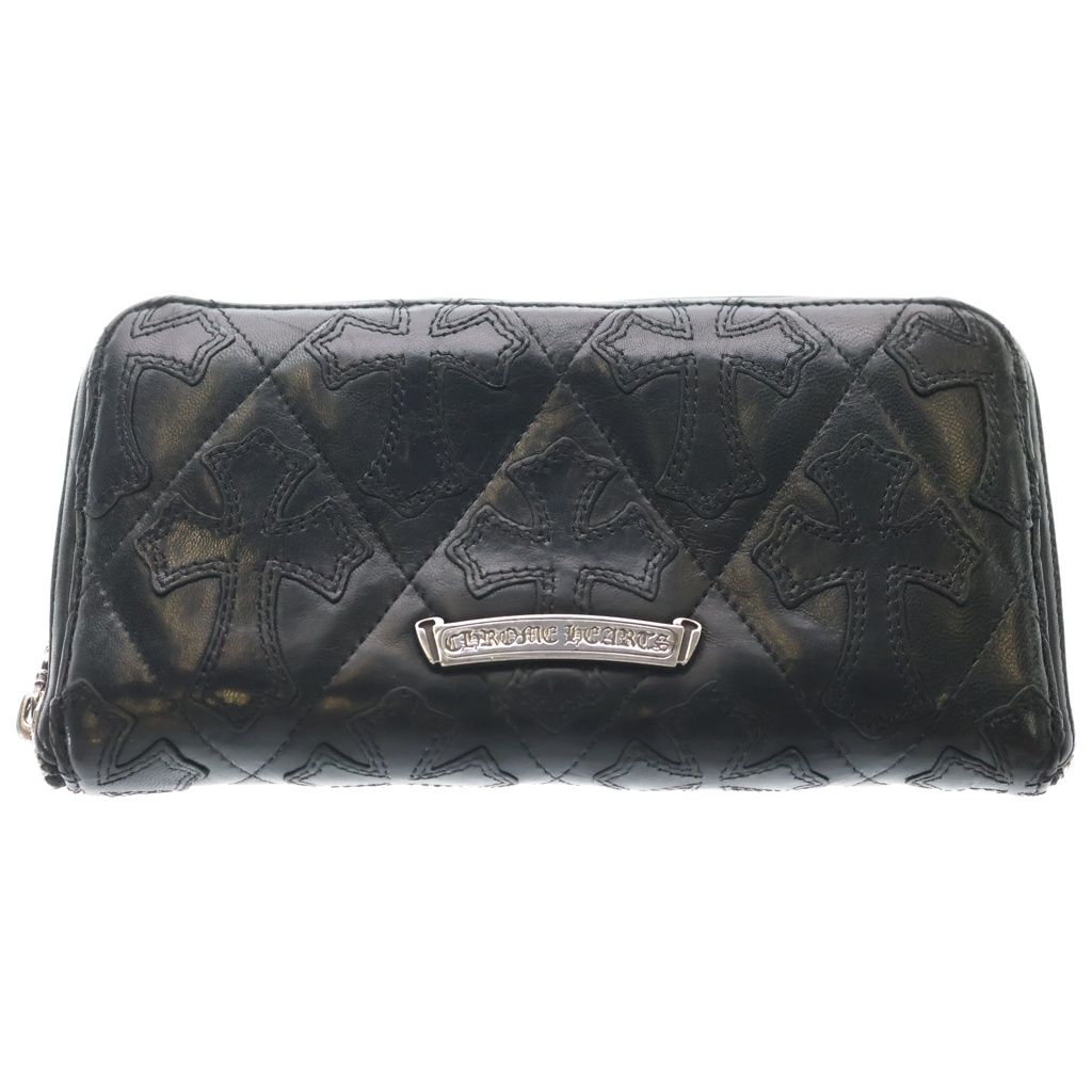 CHROME HEARTS (クロムハーツ) REC F ZIP QUILTED WALLET セメタリー