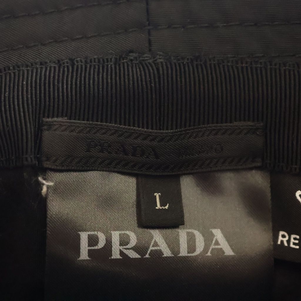 PRADA (プラダ) ロゴ Re-Nylon ナイロン バケットハット バケハ #L