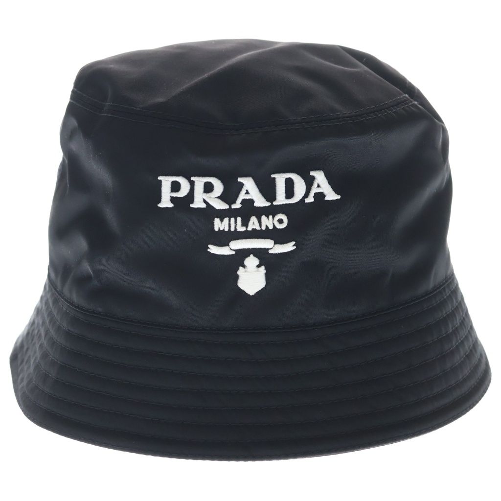PRADA (プラダ) ロゴ Re-Nylon ナイロン バケットハット バケハ #L