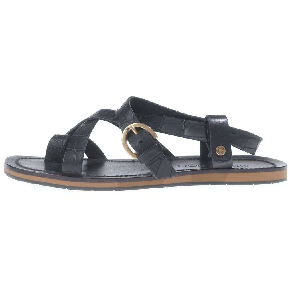 ジミーチュウ　黒 レザーサンダル シンプルデザイン JIMMY CHOO (ジミーチュウ) □サンダル ブラック レザー - メルカリ